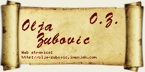 Olja Zubović vizit kartica